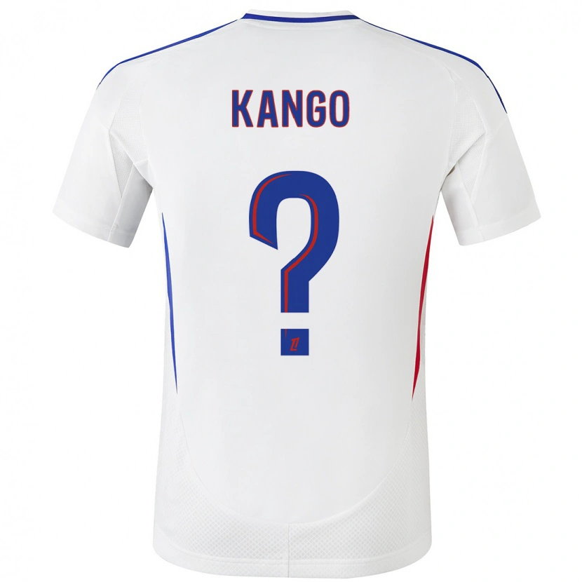 Danxen Bambino Maglia Steeve Kango #0 Bianco Blu Kit Gara Home 2024/25 Maglietta