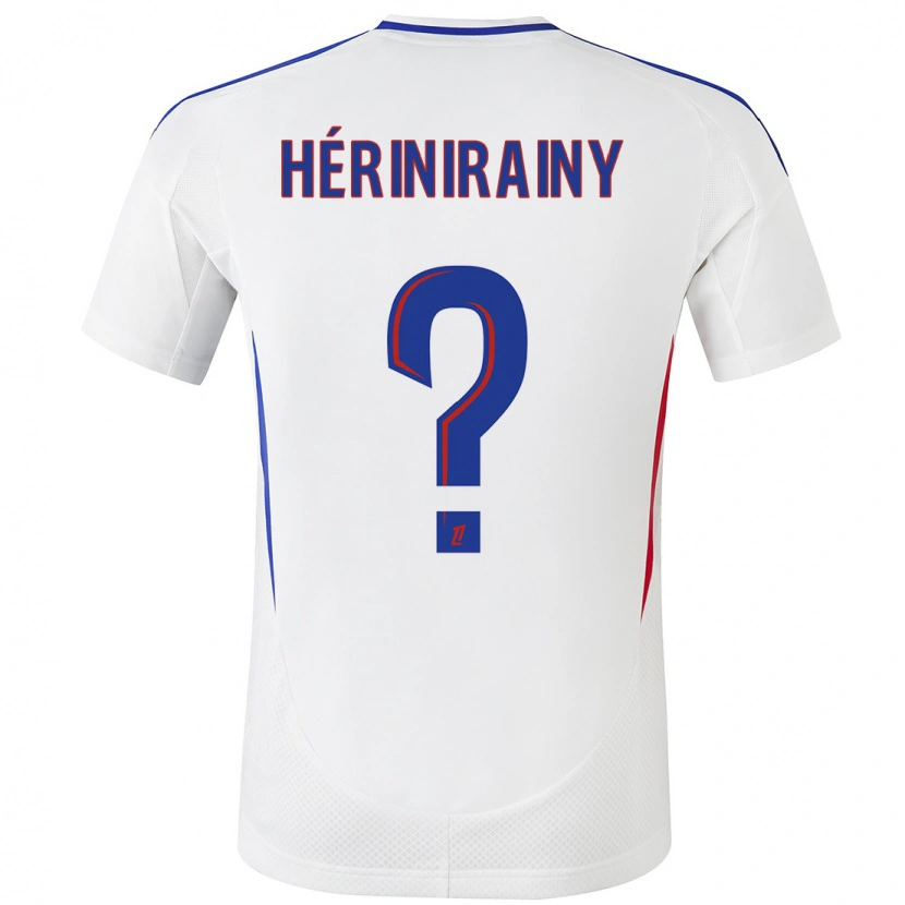 Danxen Bambino Maglia Mark Hérinirainy #0 Bianco Blu Kit Gara Home 2024/25 Maglietta