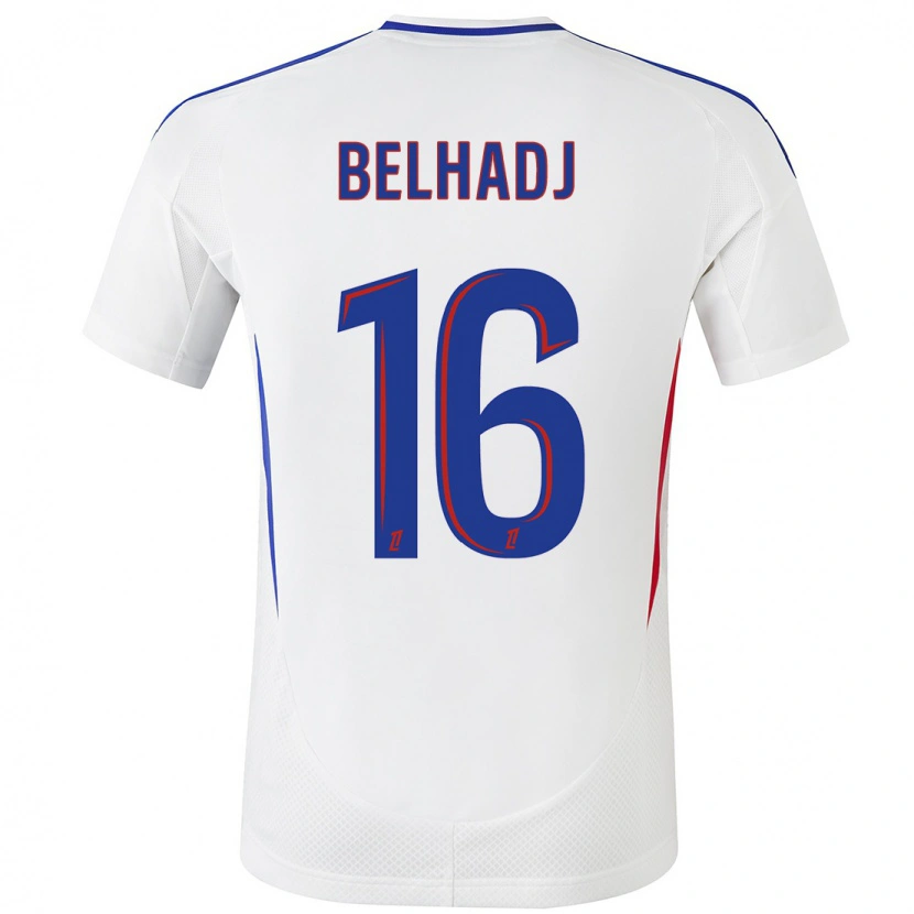Danxen Bambino Maglia Féerine Belhadj #16 Bianco Blu Kit Gara Home 2024/25 Maglietta