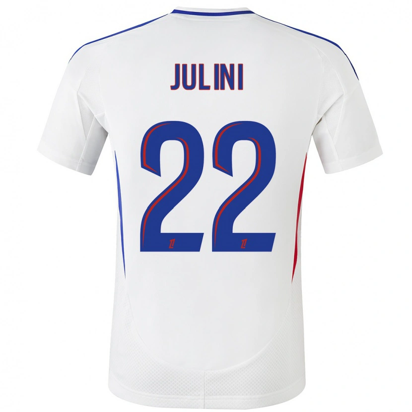 Danxen Bambino Maglia Sally Julini #22 Bianco Blu Kit Gara Home 2024/25 Maglietta