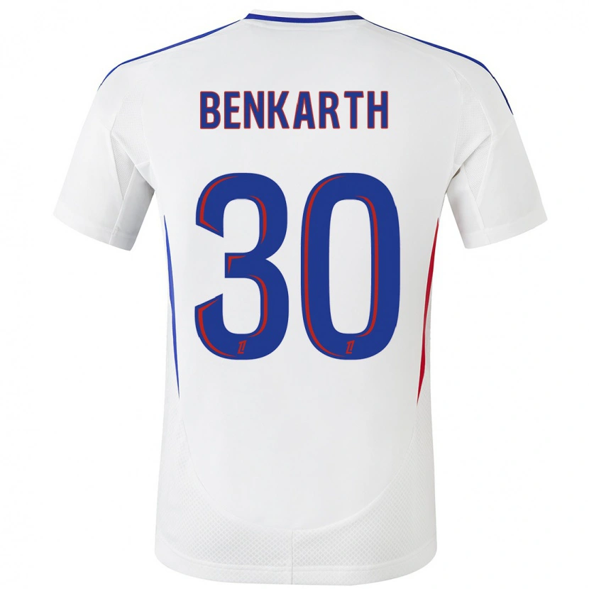 Danxen Bambino Maglia Laura Benkarth #30 Bianco Blu Kit Gara Home 2024/25 Maglietta