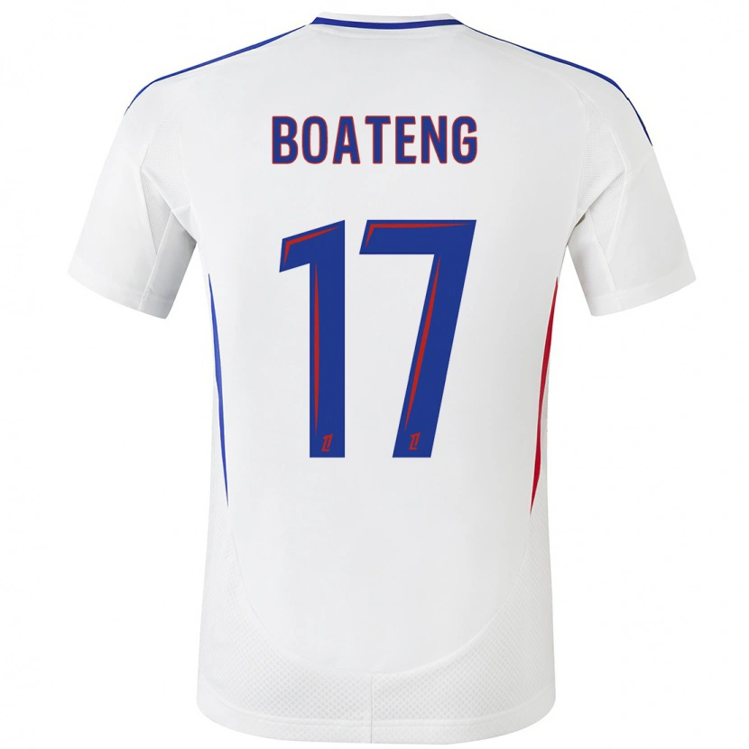 Danxen Bambino Maglia Jerome Boateng #17 Bianco Blu Kit Gara Home 2024/25 Maglietta