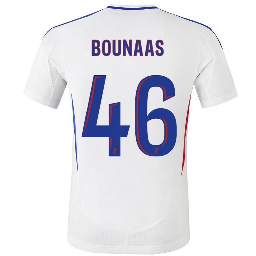 Danxen Bambino Maglia Idris Bounaas #46 Bianco Blu Kit Gara Home 2024/25 Maglietta