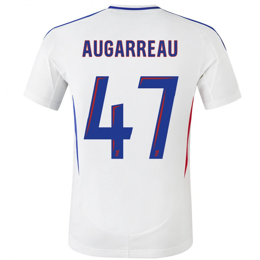 Danxen Bambino Maglia Sofiane Augarreau #47 Bianco Blu Kit Gara Home 2024/25 Maglietta