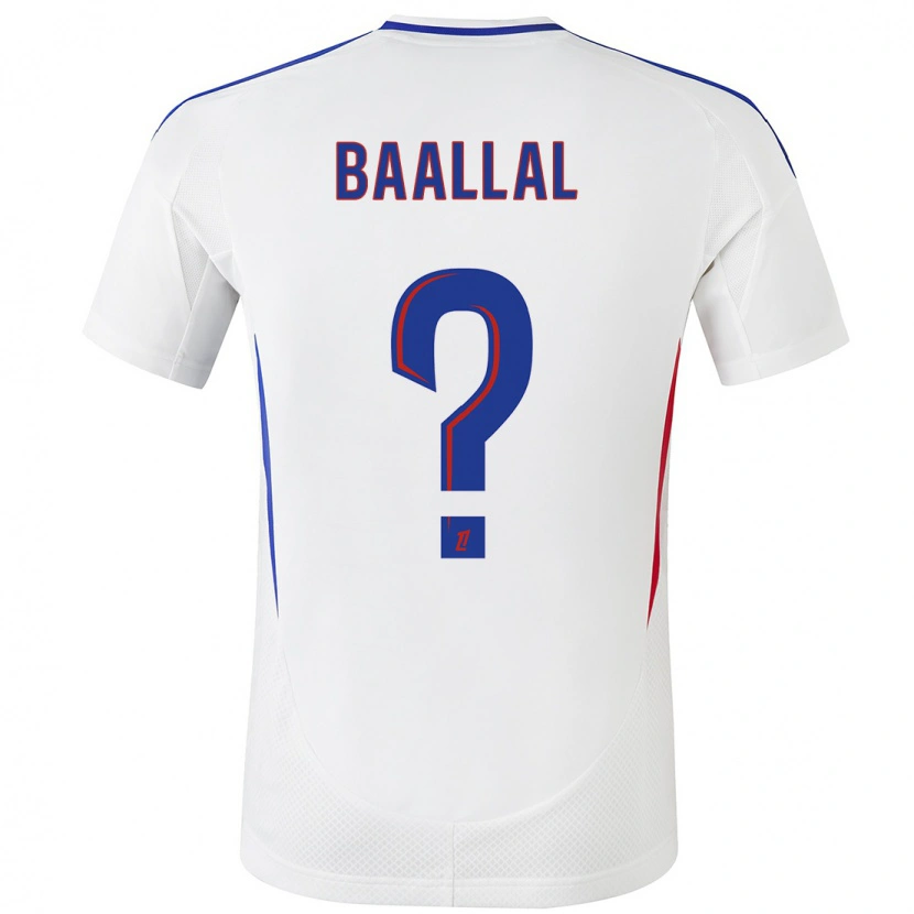 Danxen Bambino Maglia Abdellah Baallal #0 Bianco Blu Kit Gara Home 2024/25 Maglietta