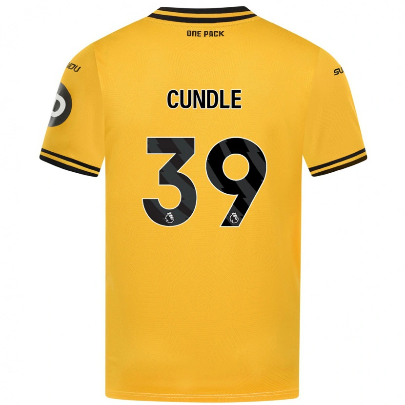 Danxen Bambino Maglia Luke Cundle #39 Giallo Kit Gara Home 2024/25 Maglietta