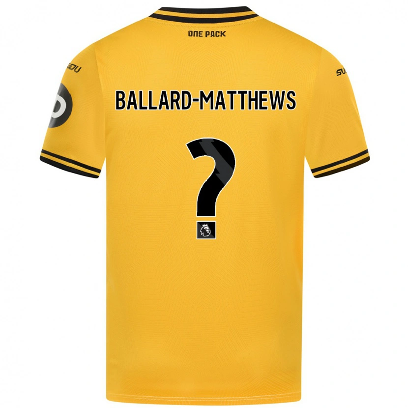 Danxen Bambino Maglia Emilio Ballard-Matthews #0 Giallo Kit Gara Home 2024/25 Maglietta