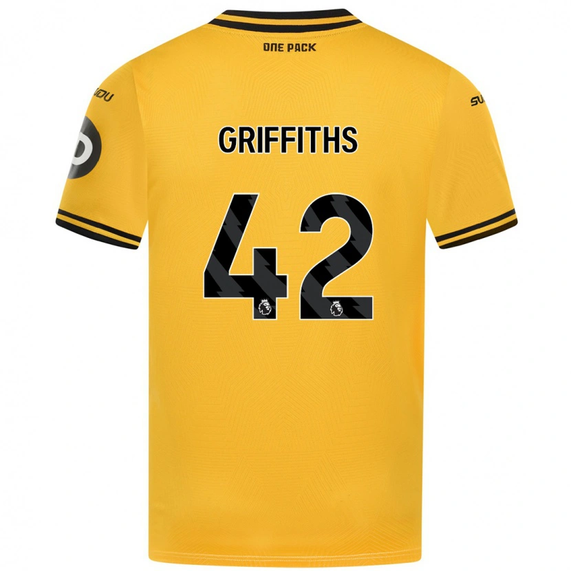 Danxen Bambino Maglia Harvey Griffiths #42 Giallo Kit Gara Home 2024/25 Maglietta