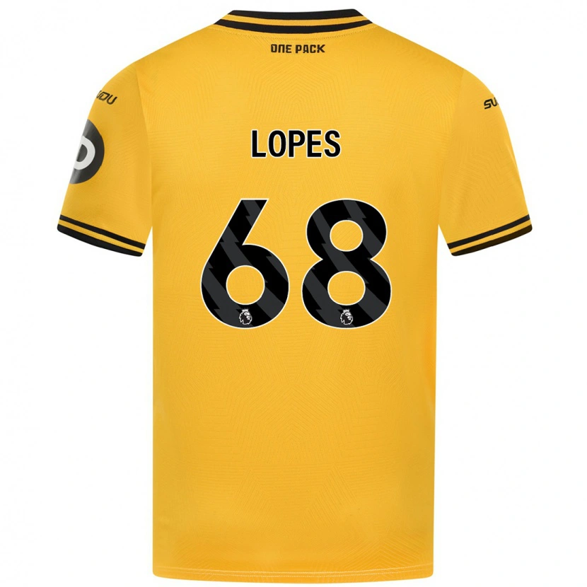 Danxen Bambino Maglia Leo Lopes #68 Giallo Kit Gara Home 2024/25 Maglietta