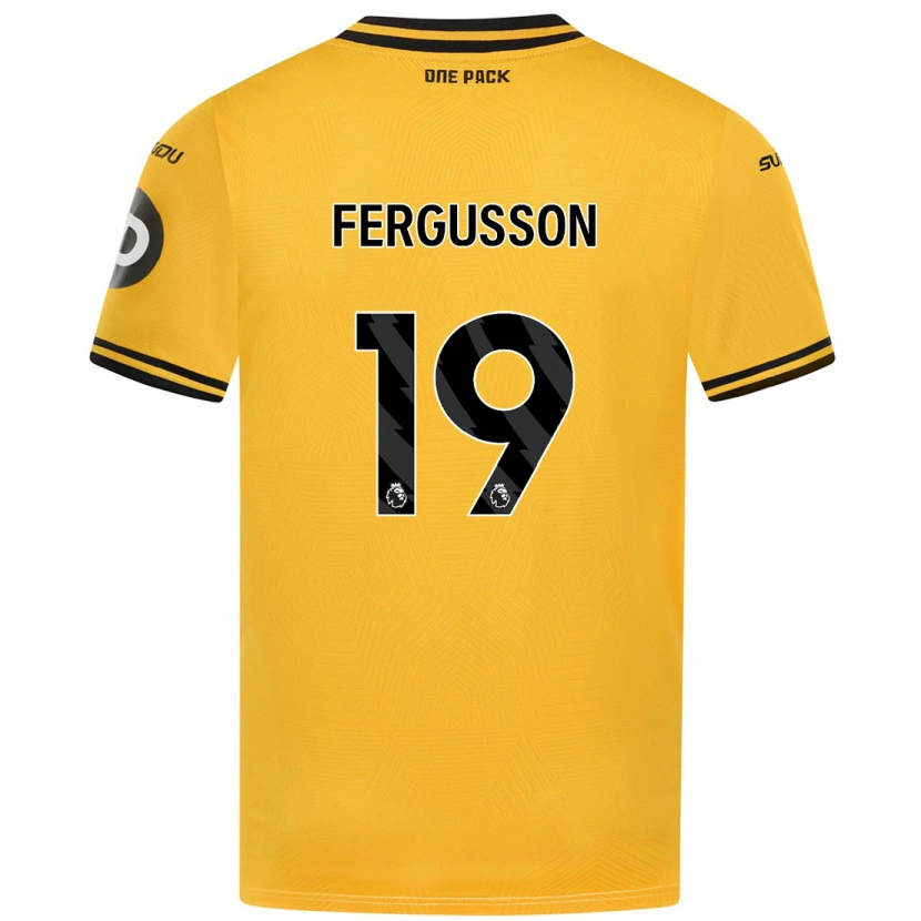 Danxen Bambino Maglia Liv Fergusson #19 Giallo Kit Gara Home 2024/25 Maglietta