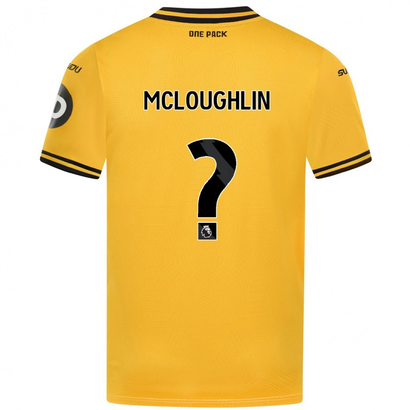 Danxen Bambino Maglia Lee Mcloughlin #0 Giallo Kit Gara Home 2024/25 Maglietta
