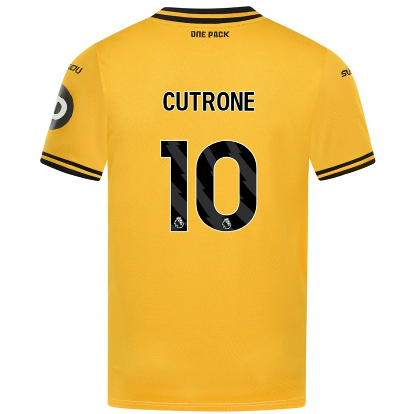Danxen Bambino Maglia Patrick Cutrone #10 Giallo Kit Gara Home 2024/25 Maglietta
