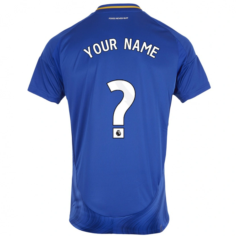 Danxen Bambino Maglia Il Tuo Nome #0 Blu Bianco Kit Gara Home 2024/25 Maglietta