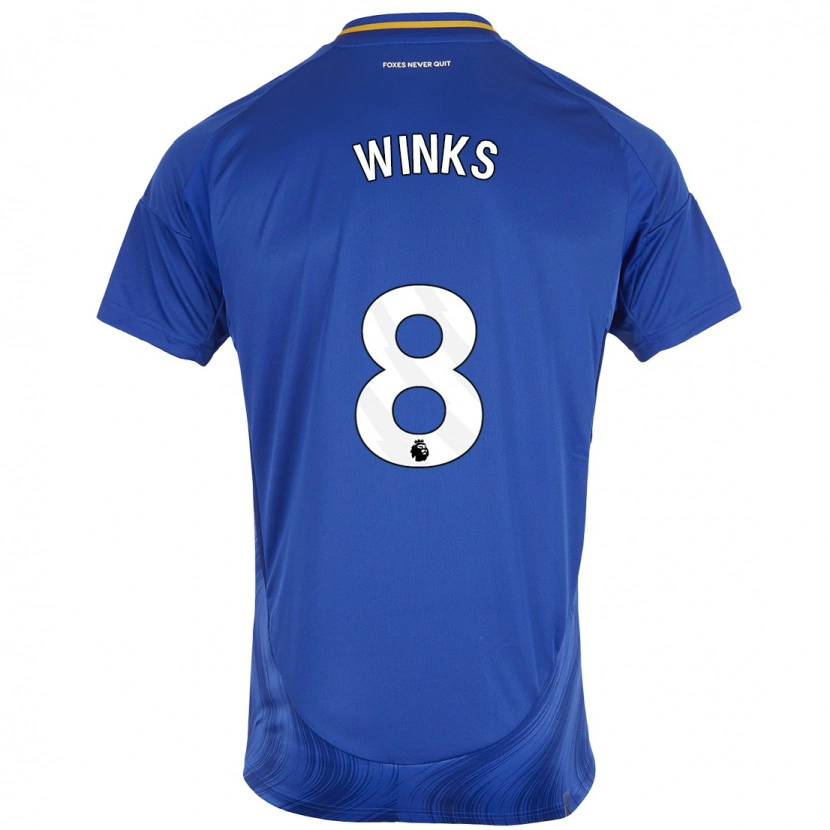 Danxen Bambino Maglia Harry Winks #8 Blu Bianco Kit Gara Home 2024/25 Maglietta