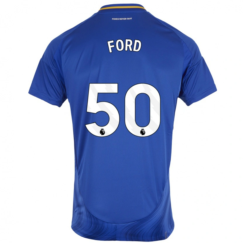 Danxen Bambino Maglia Harvey Godsmark-Ford #50 Blu Bianco Kit Gara Home 2024/25 Maglietta