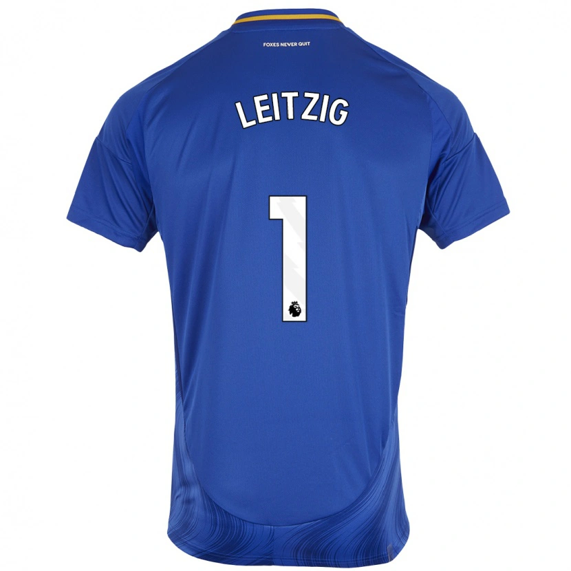 Danxen Bambino Maglia Janina Leitzig #1 Blu Bianco Kit Gara Home 2024/25 Maglietta