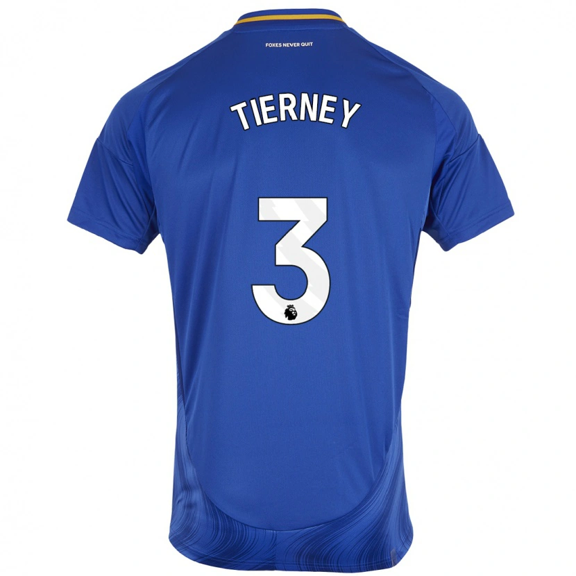 Danxen Bambino Maglia Sam Tierney #3 Blu Bianco Kit Gara Home 2024/25 Maglietta