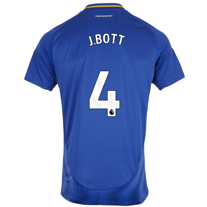 Danxen Bambino Maglia C. J. Bott #4 Blu Bianco Kit Gara Home 2024/25 Maglietta
