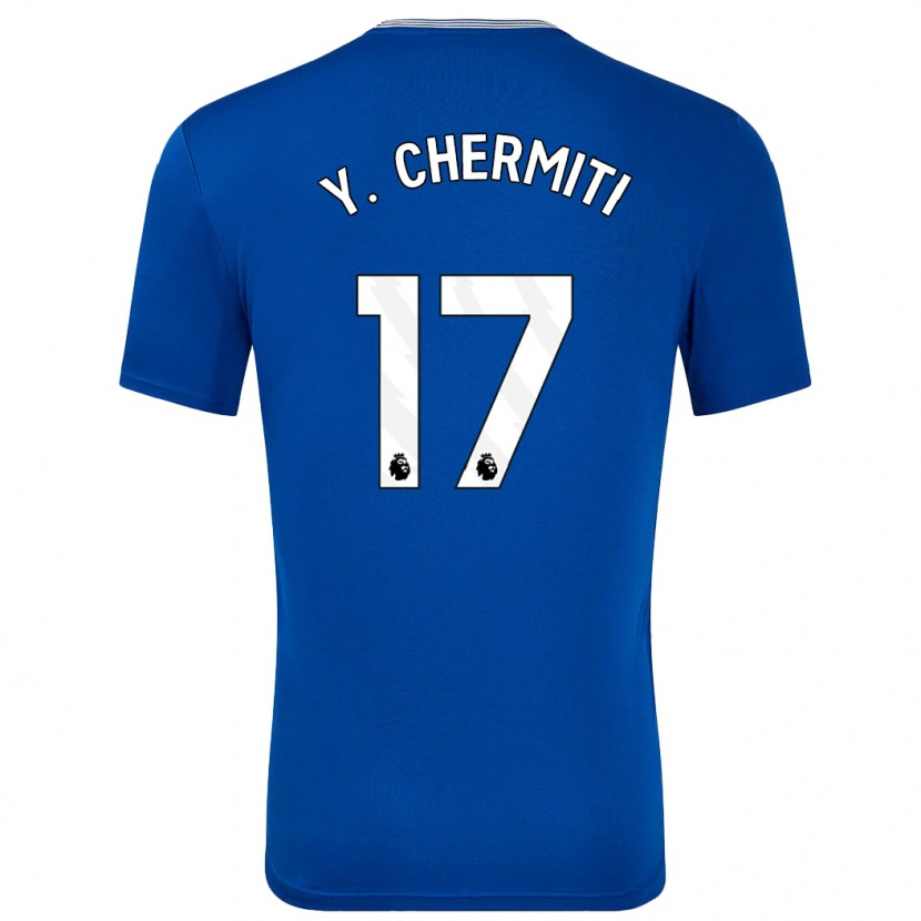 Danxen Bambino Maglia Chermiti #17 Blu Con Kit Gara Home 2024/25 Maglietta