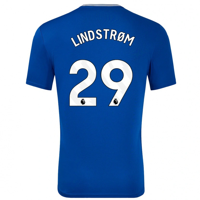 Danxen Bambino Maglia Jesper Lindstrøm #29 Blu Con Kit Gara Home 2024/25 Maglietta