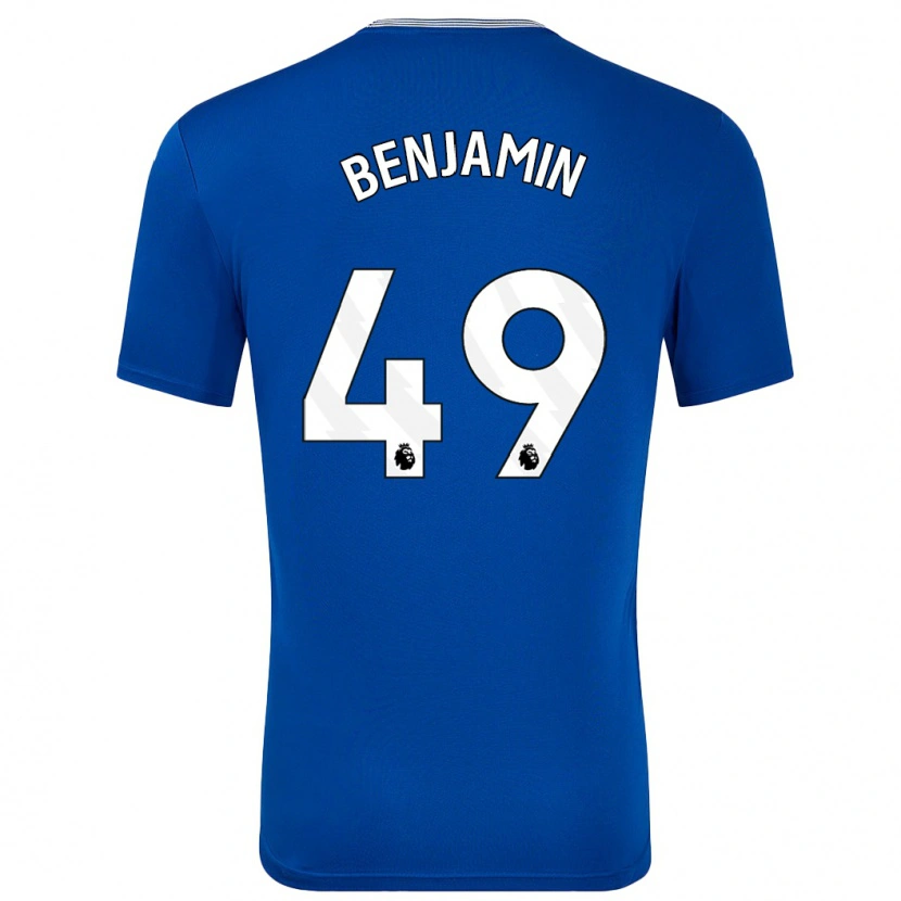 Danxen Bambino Maglia Omari Benjamin #49 Blu Con Kit Gara Home 2024/25 Maglietta