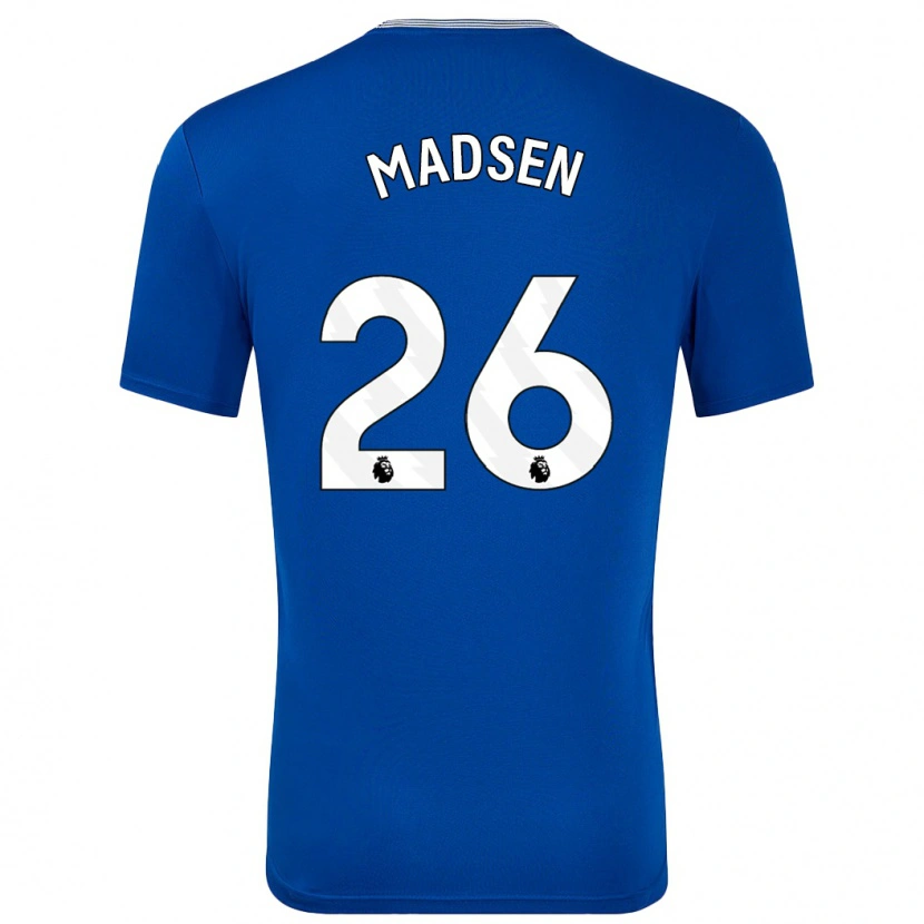 Danxen Bambino Maglia Rikke Madsen #26 Blu Con Kit Gara Home 2024/25 Maglietta