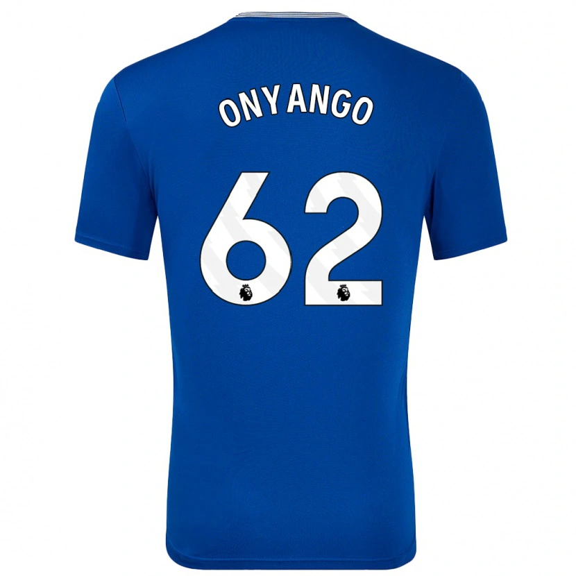 Danxen Bambino Maglia Tyler Onyango #62 Blu Con Kit Gara Home 2024/25 Maglietta