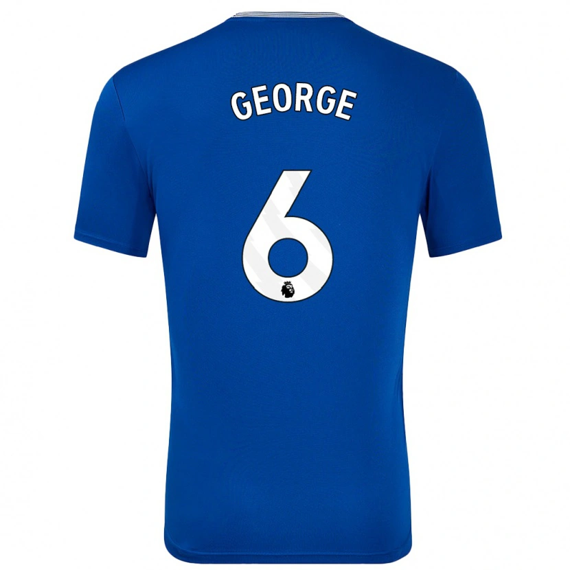 Danxen Bambino Maglia Gabrielle George #6 Blu Con Kit Gara Home 2024/25 Maglietta