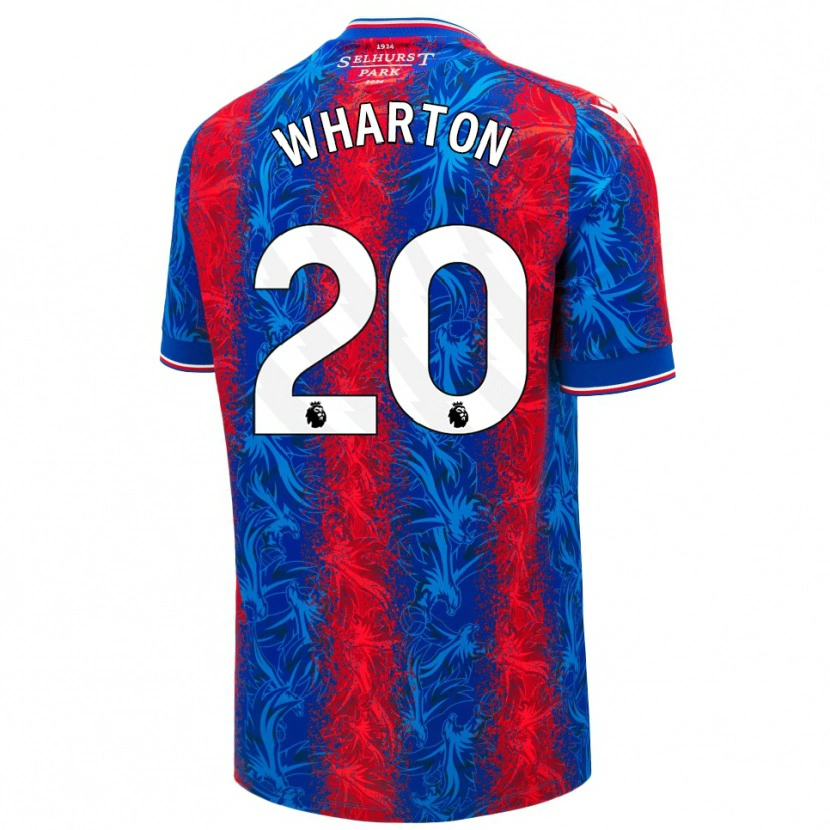Danxen Bambino Maglia Adam Wharton #20 Strisce Rosso Blu Kit Gara Home 2024/25 Maglietta