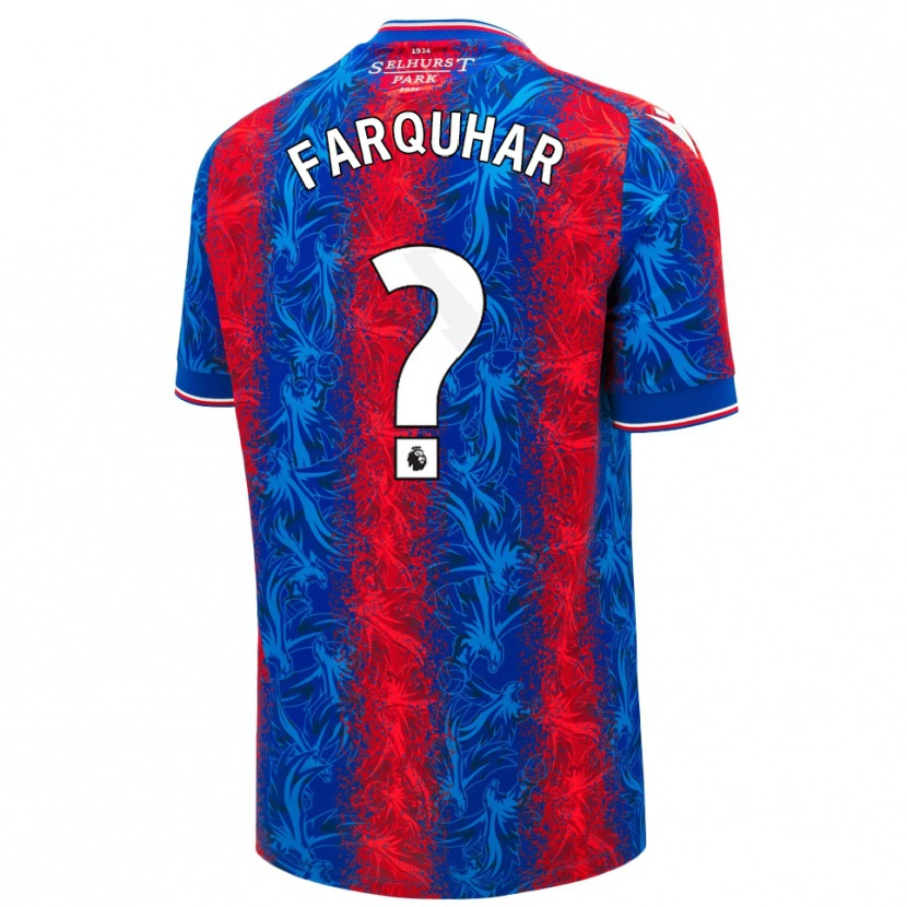 Danxen Bambino Maglia Craig Farquhar #0 Strisce Rosso Blu Kit Gara Home 2024/25 Maglietta