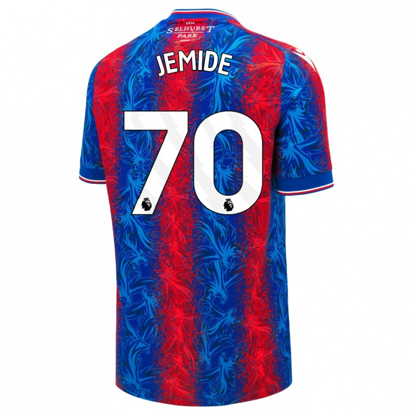 Danxen Bambino Maglia Mofe Jemide #70 Strisce Rosso Blu Kit Gara Home 2024/25 Maglietta