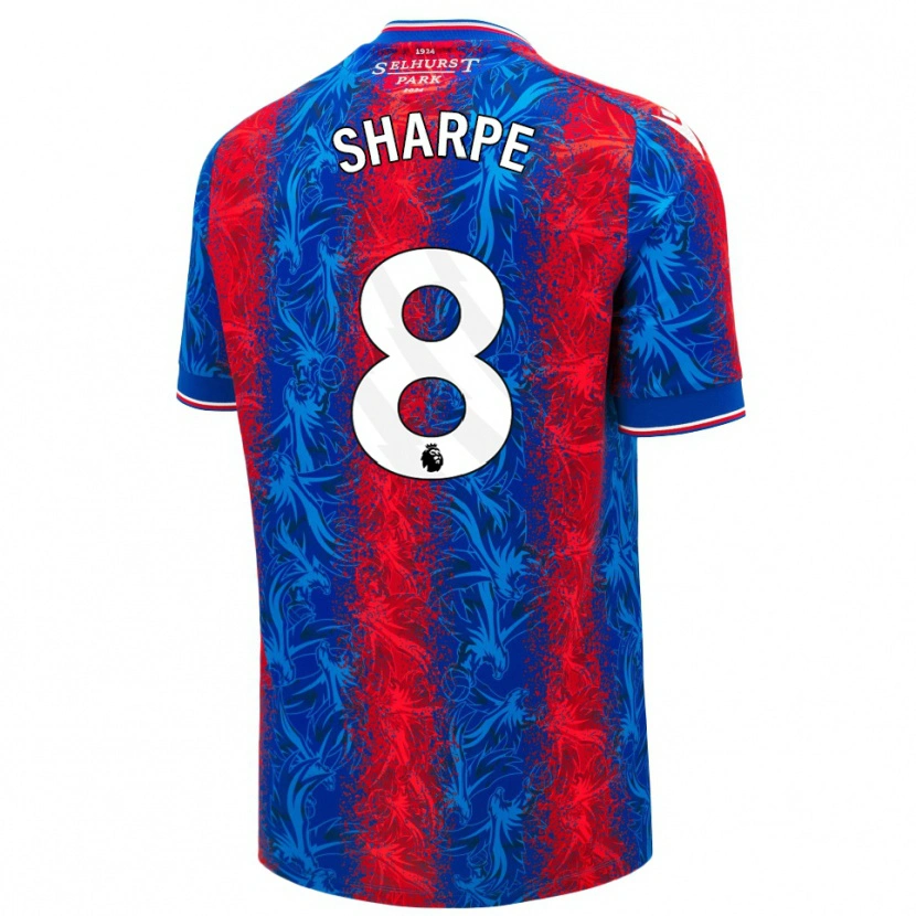 Danxen Bambino Maglia Molly-Mae Sharpe #8 Strisce Rosso Blu Kit Gara Home 2024/25 Maglietta