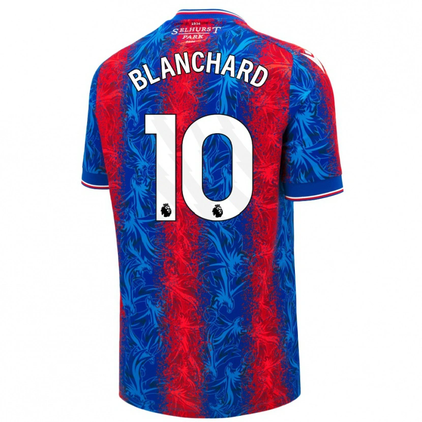 Danxen Bambino Maglia Annabel Blanchard #10 Strisce Rosso Blu Kit Gara Home 2024/25 Maglietta