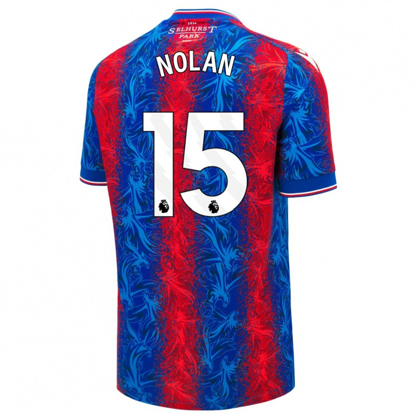 Danxen Bambino Maglia Hayley Nolan #15 Strisce Rosso Blu Kit Gara Home 2024/25 Maglietta