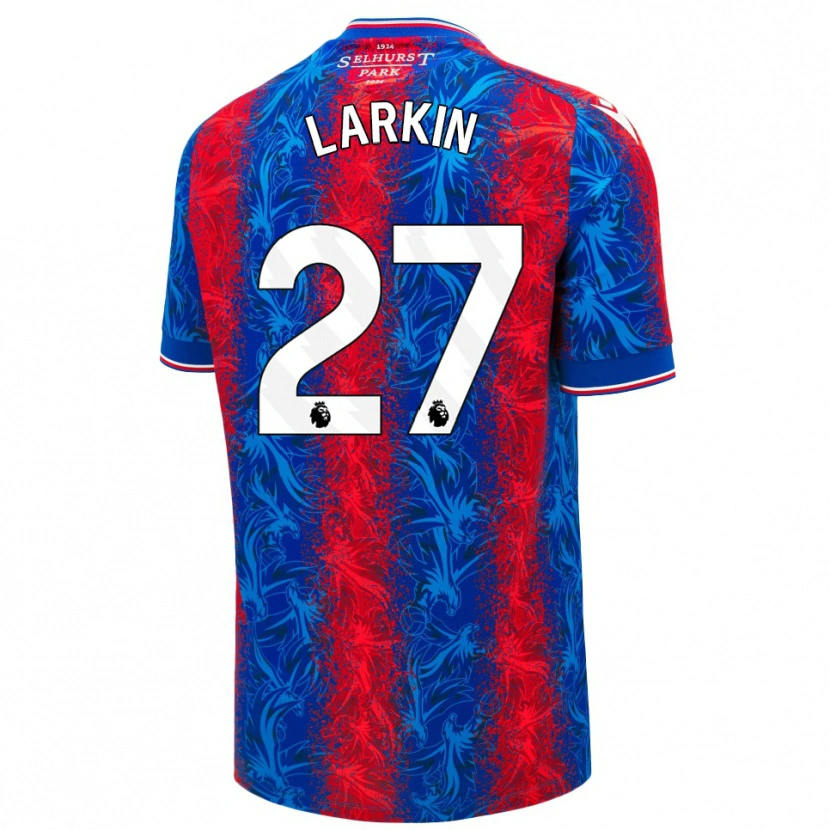 Danxen Bambino Maglia Abbie Larkin #27 Strisce Rosso Blu Kit Gara Home 2024/25 Maglietta
