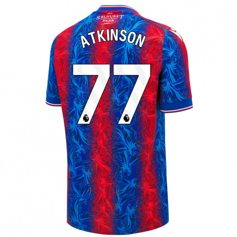 Danxen Bambino Maglia Isibeal Atkinson #77 Strisce Rosso Blu Kit Gara Home 2024/25 Maglietta