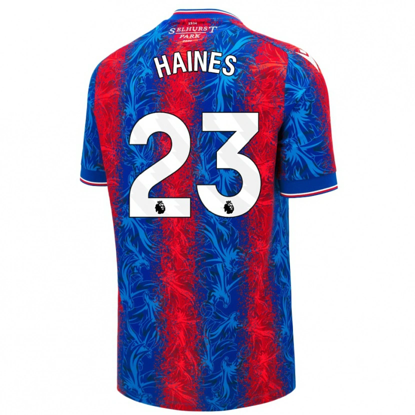 Danxen Bambino Maglia Coral-Jade Haines #23 Strisce Rosso Blu Kit Gara Home 2024/25 Maglietta