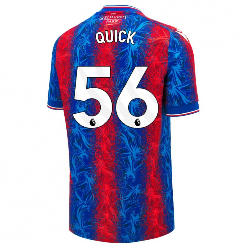 Danxen Bambino Maglia Daniel Quick #56 Strisce Rosso Blu Kit Gara Home 2024/25 Maglietta