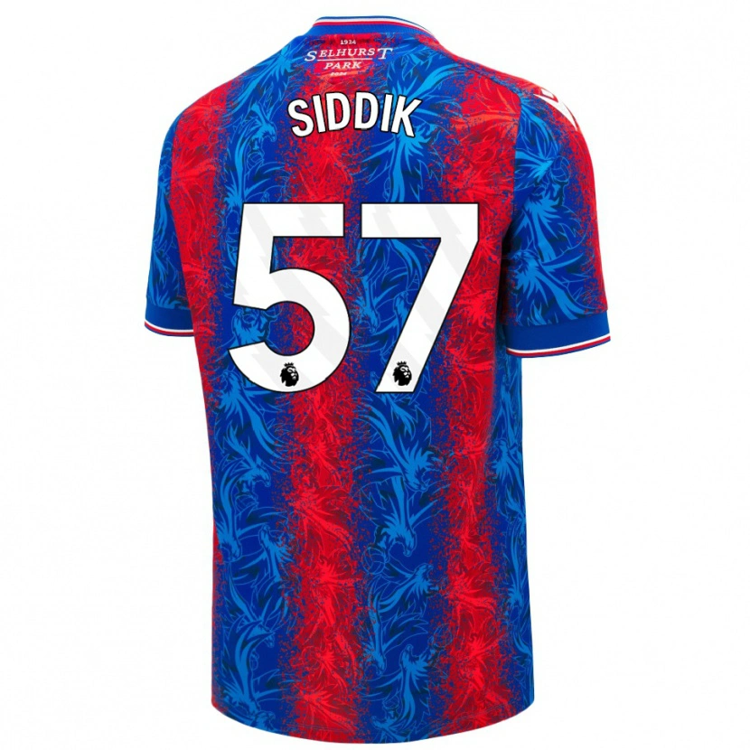 Danxen Bambino Maglia Cardo Siddik #57 Strisce Rosso Blu Kit Gara Home 2024/25 Maglietta