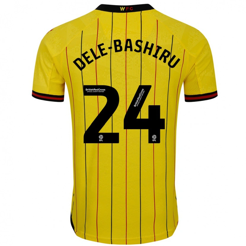 Danxen Bambino Maglia Tom Dele-Bashiru #24 Giallo Nero Kit Gara Home 2024/25 Maglietta