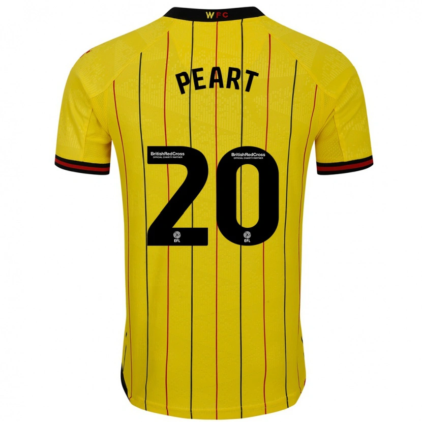 Danxen Bambino Maglia Kalani Peart #20 Giallo Nero Kit Gara Home 2024/25 Maglietta