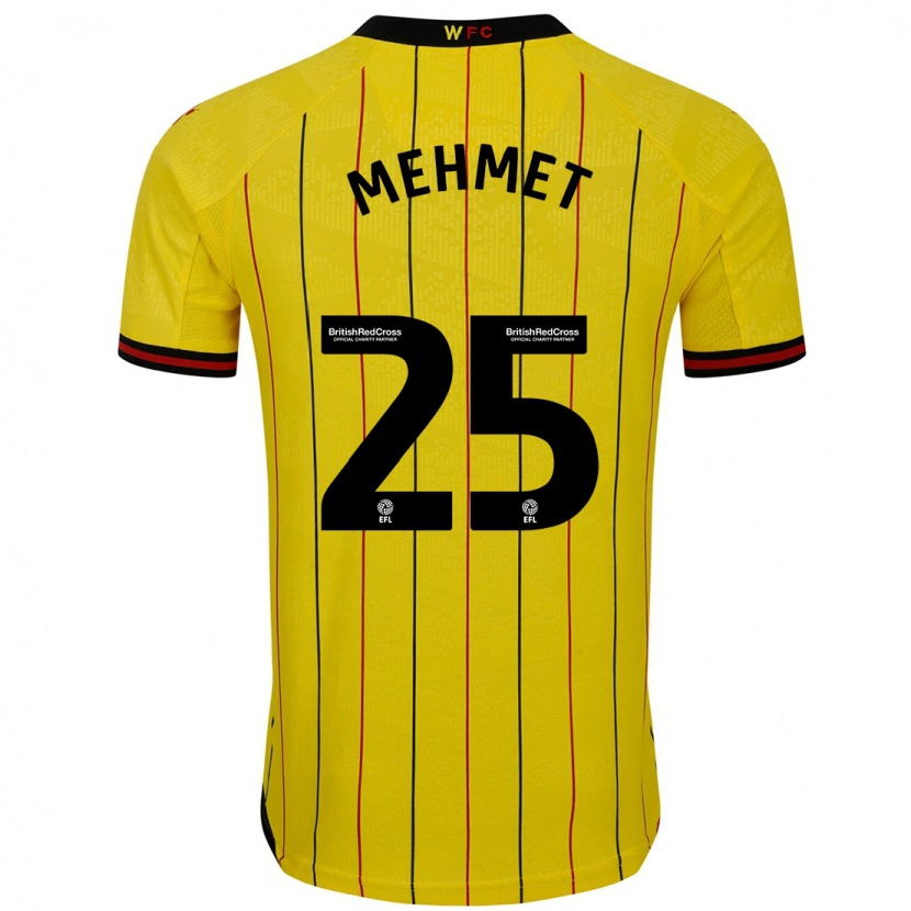 Danxen Bambino Maglia Melis Mehmet #25 Giallo Nero Kit Gara Home 2024/25 Maglietta