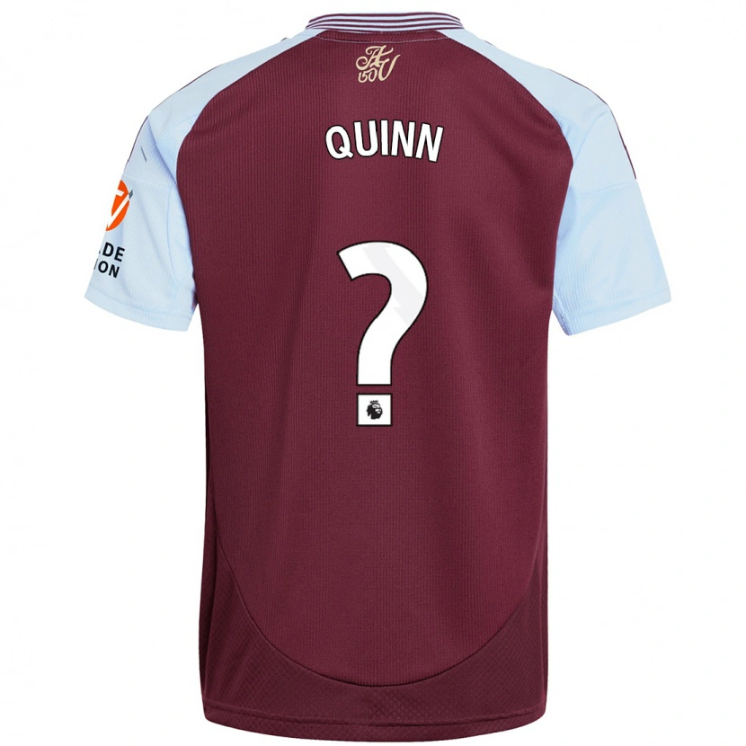 Danxen Bambino Maglia Keilan Quinn #0 Borgogna Azzurro Kit Gara Home 2024/25 Maglietta