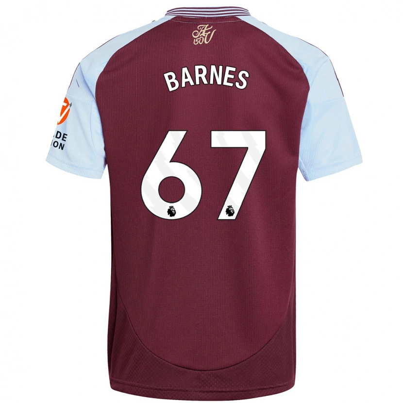 Danxen Bambino Maglia Mikell Barnes #67 Borgogna Azzurro Kit Gara Home 2024/25 Maglietta