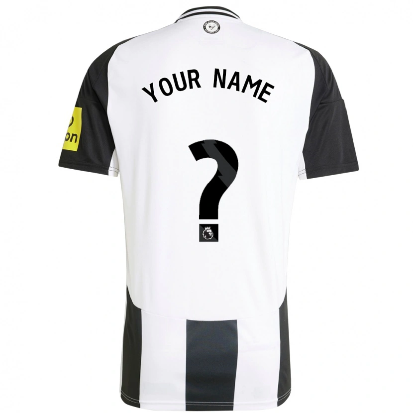 Danxen Bambino Maglia Il Tuo Nome #0 Bianco Nero Kit Gara Home 2024/25 Maglietta