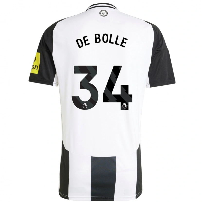 Danxen Bambino Maglia Lucas De Bolle #34 Bianco Nero Kit Gara Home 2024/25 Maglietta