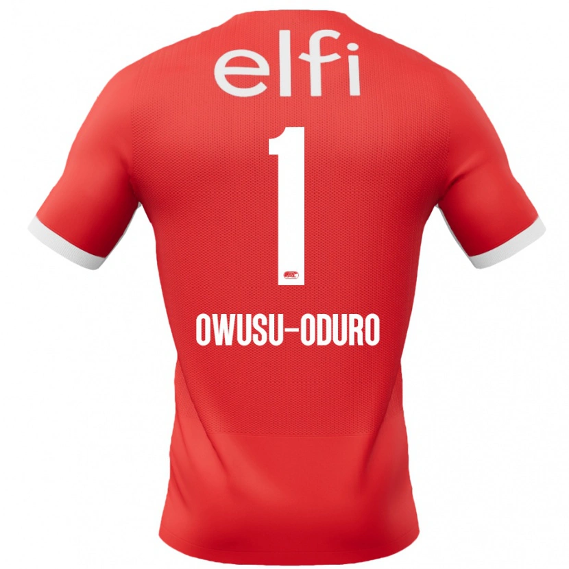 Danxen Bambino Maglia Rome Jayden Owusu-Oduro #1 Rosso Bianco Kit Gara Home 2024/25 Maglietta
