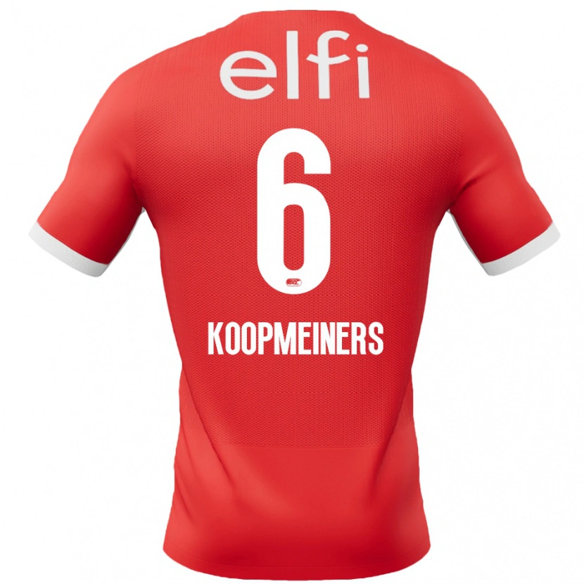 Danxen Bambino Maglia Peer Koopmeiners #6 Rosso Bianco Kit Gara Home 2024/25 Maglietta