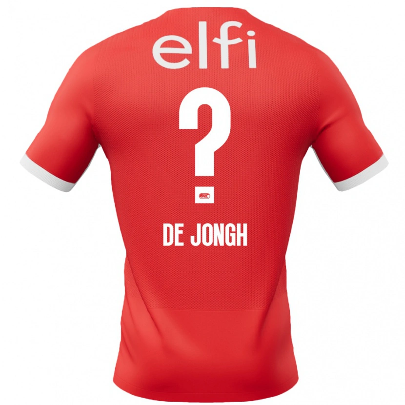 Danxen Bambino Maglia Iain De Jongh #0 Rosso Bianco Kit Gara Home 2024/25 Maglietta