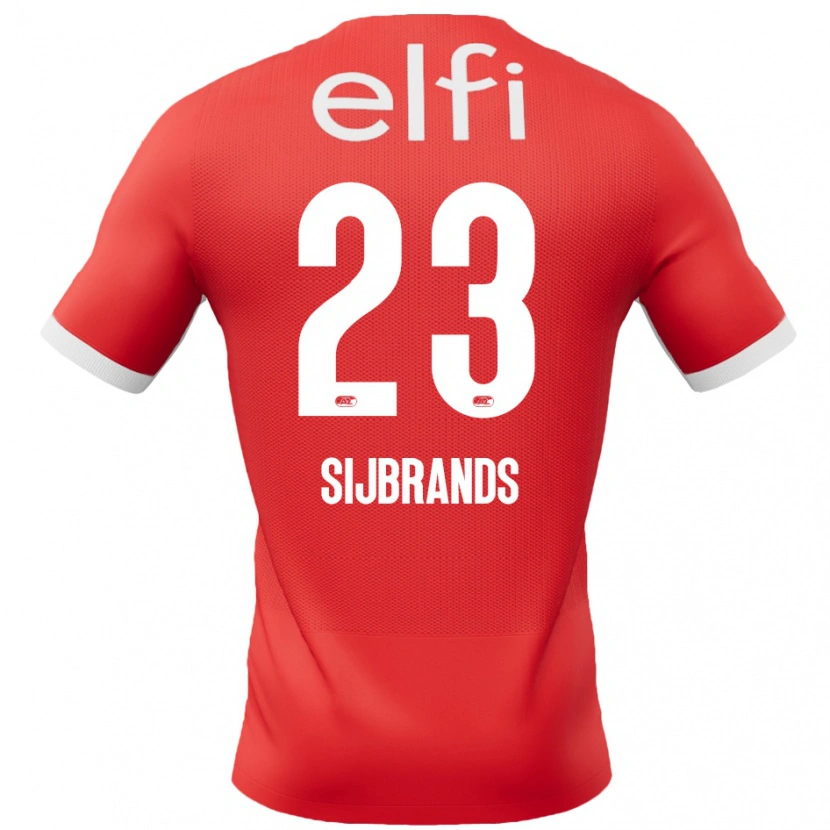 Danxen Bambino Maglia Julian Sijbrands #23 Rosso Bianco Kit Gara Home 2024/25 Maglietta